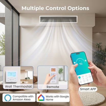 3 Zone Mini Split Air Conditioner 27000 BTU Concealed Ducted