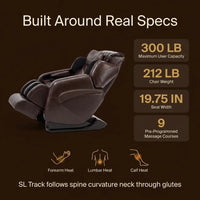 Jin Espresso Synthetic Leather SL Track Massage Chair — Results & Stats
