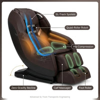 Jin Espresso Synthetic Leather SL Track Massage Chair — How It Works